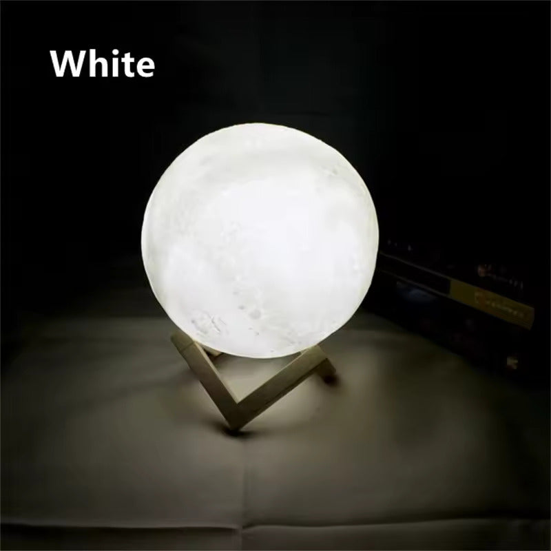 D5 Starry Moon Lamp 8Cm - LED Night Light with Stand, Perfect for Bedroom Decor and Gifts